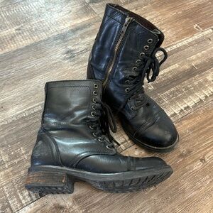 Steve Madden Troppa Leather Combat Boots Sz 8